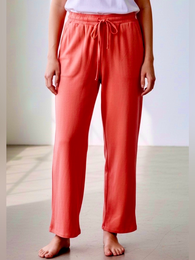 Coral Straight Leg Drawstring Lounge Pants